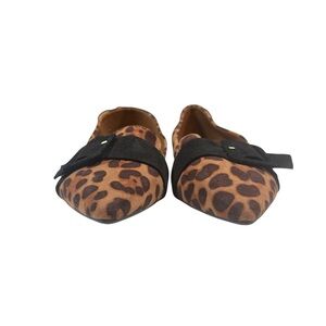 Journee Collection Leopard Print Flats with Black Bow